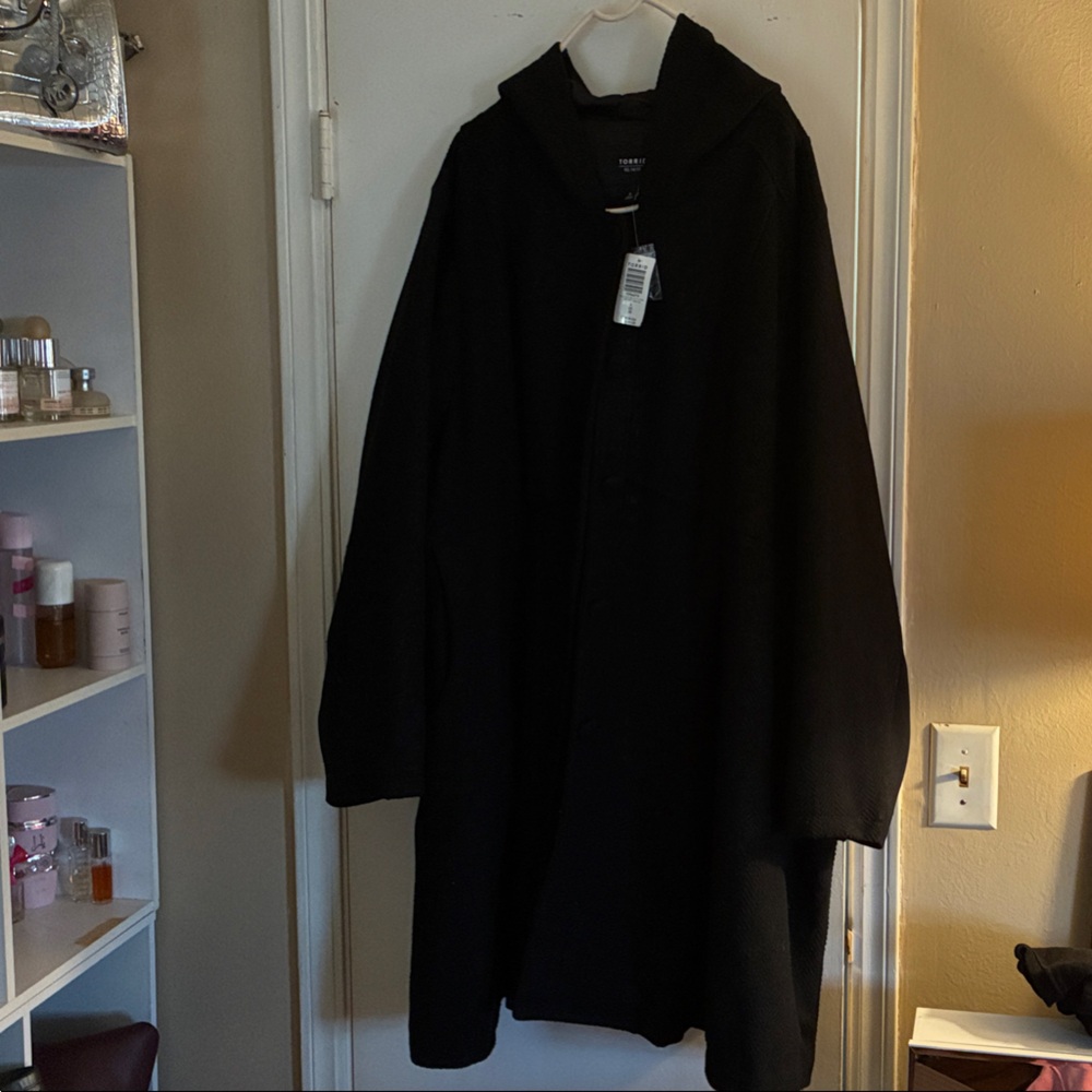 torrid Black Hooded Coat
